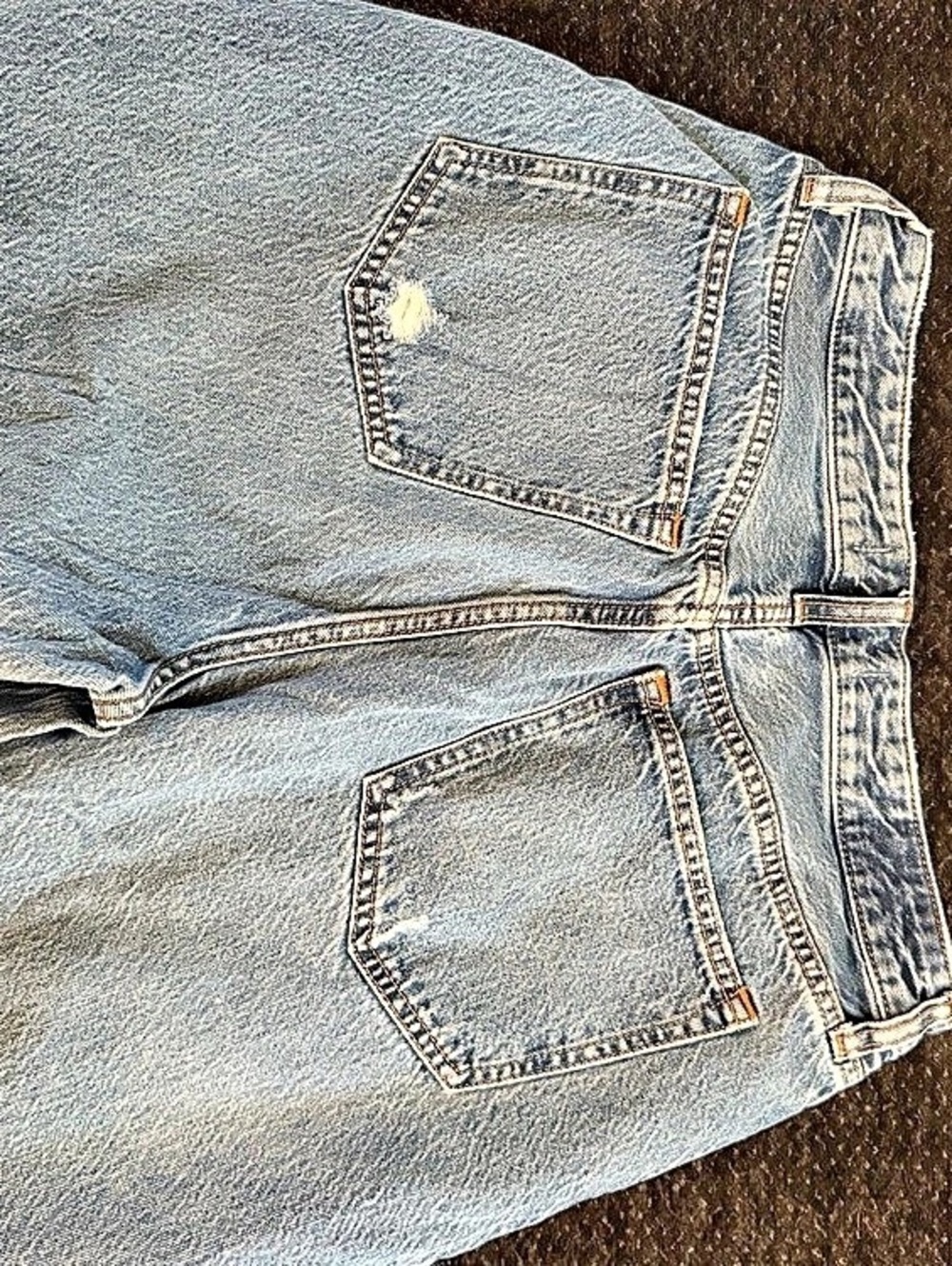 Abercrombie & Fitch Curve Love Loose High Rise Jeans Blue 10L